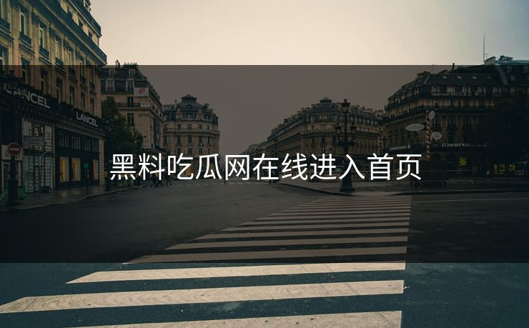 黑料吃瓜网在线进入首页