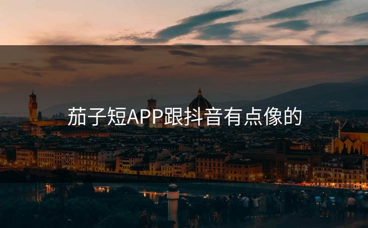 茄子短APP跟抖音有点像的