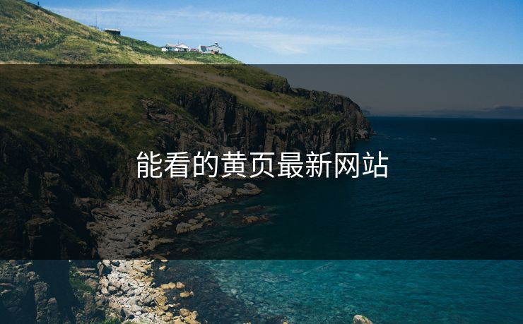 能看的黄页最新网站
